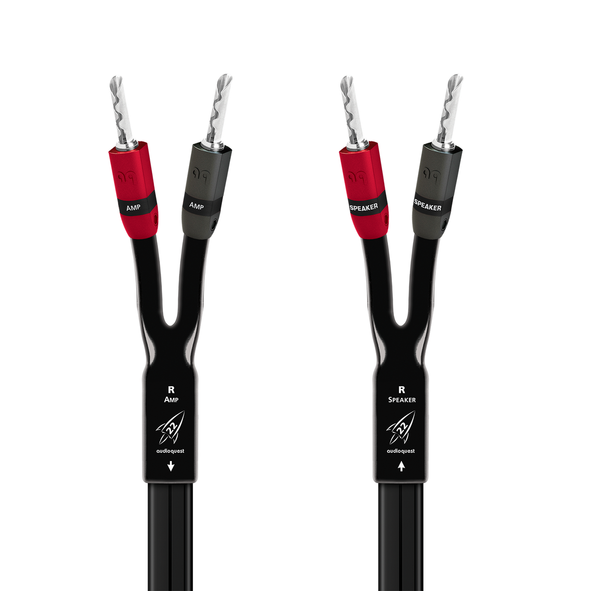 AudioQuest 8' Rocket 22 Full-Range Speaker Cable w/ SureGrip 300 AudioQuest 8' Rocket 22 Full-Range Speaker Cable w/ SureGrip 300