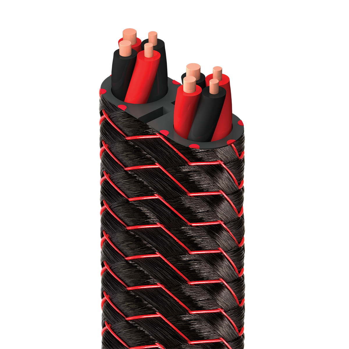AudioQuest Rocket 33 - ROCK33CS164 Black PVC with Red Stripes (In-Wall Rated) 164 ft = 50m