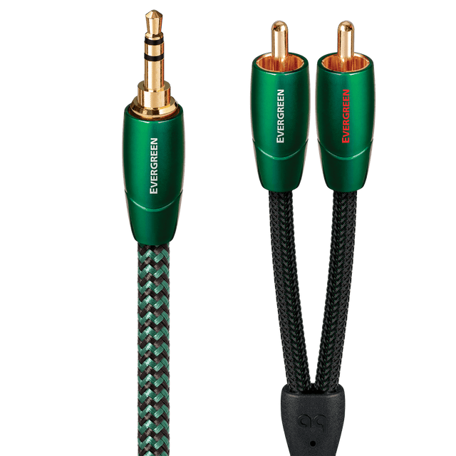 AudioQuest Evergreen 3.5mm Mini > RCA Recertified - EVERG0.6MR 0.6 m = 1 ft 11 in