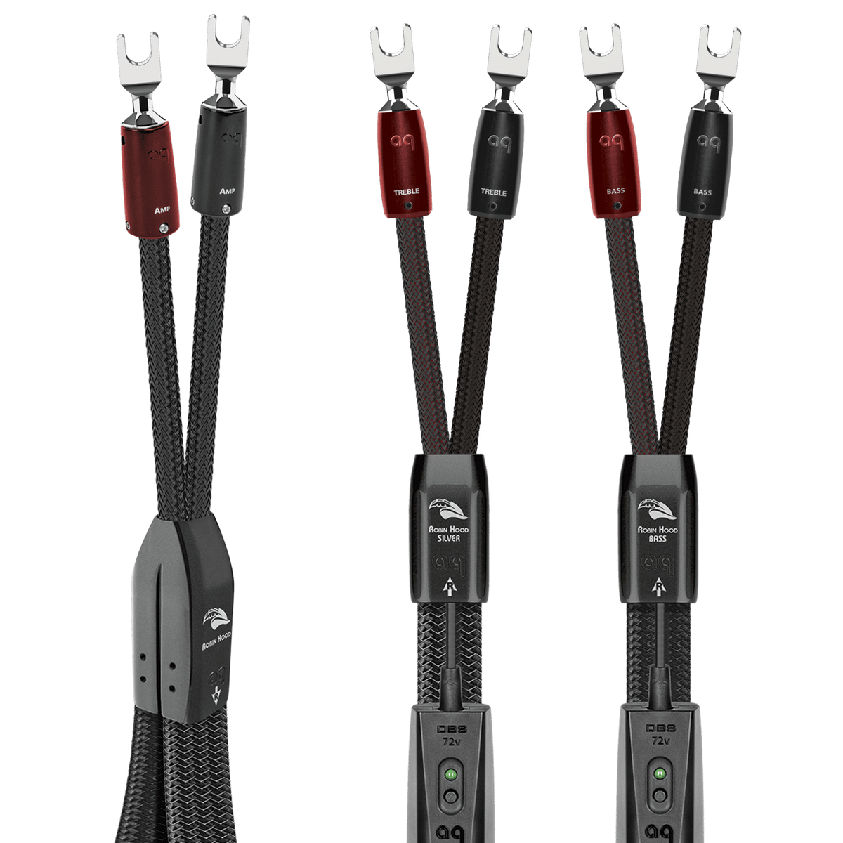 AudioQuest Robin Hood SILVER BiWire COMBO Speaker Cable w/ SILVER