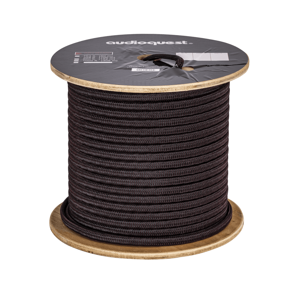 AudioQuest Rocket 33 - ROCK33CS328 Black PVC with Red Stripes (In - Wall Rated) 328 ft = 100 m