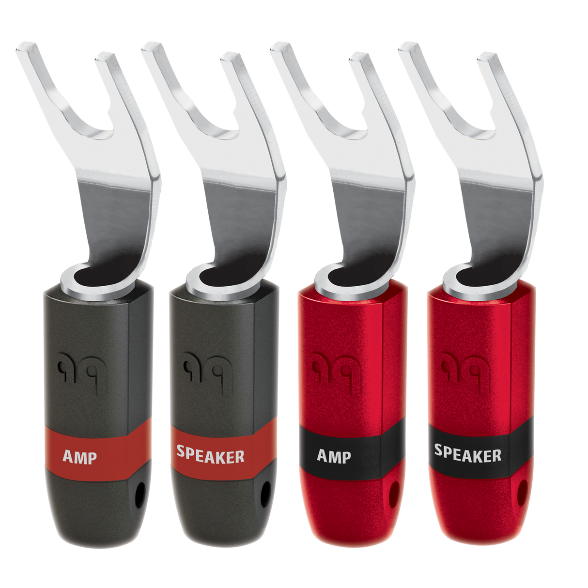 AudioQuest SureGrip® 300 Multi - Spade - SPADE3004G Set of 4 Silver