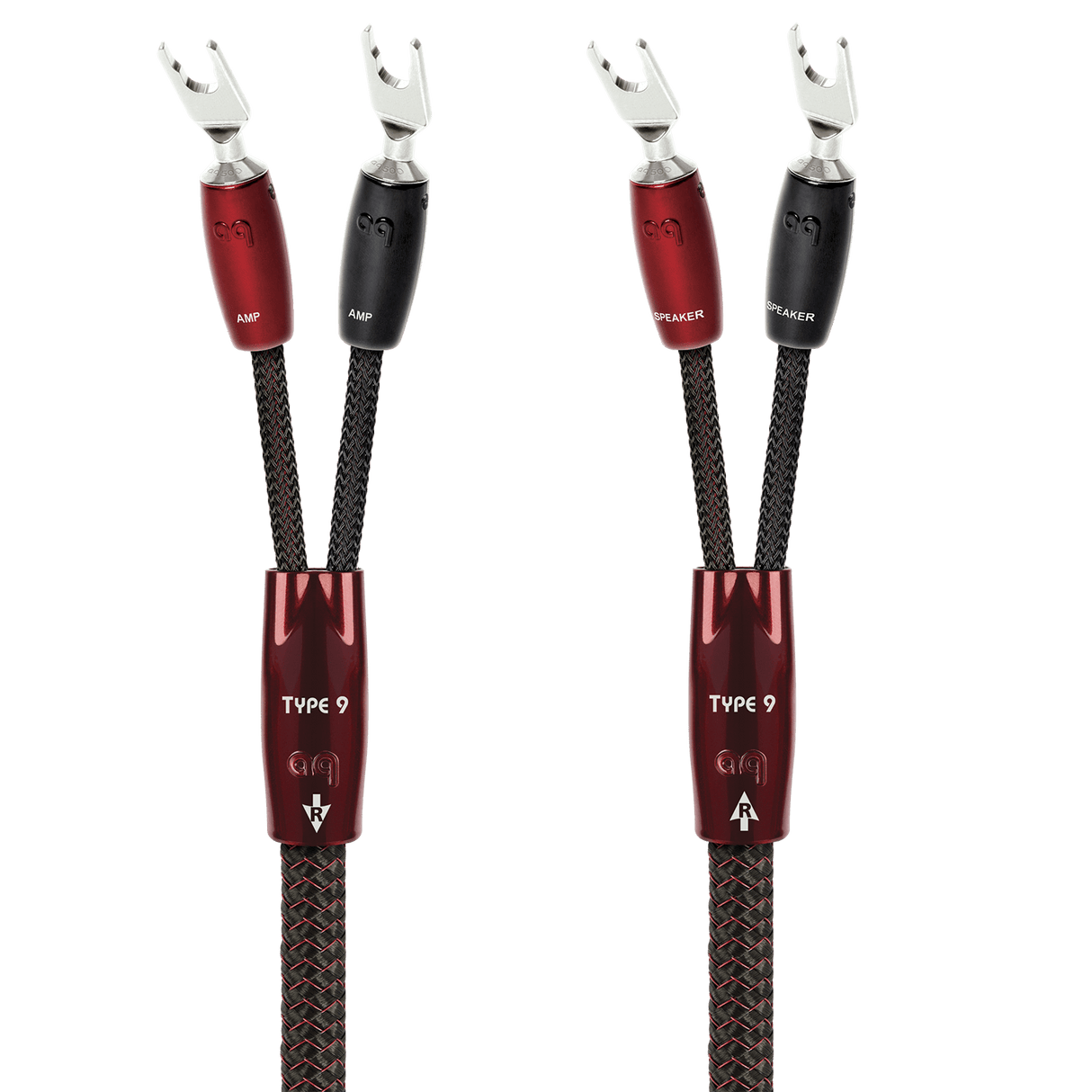 AudioQuest Type 9 Full-Range - TYPE902PR-FR-BG 2 m = 6 ft 6 in Pair 2 x Bananas > 2 x Bananas - Gold