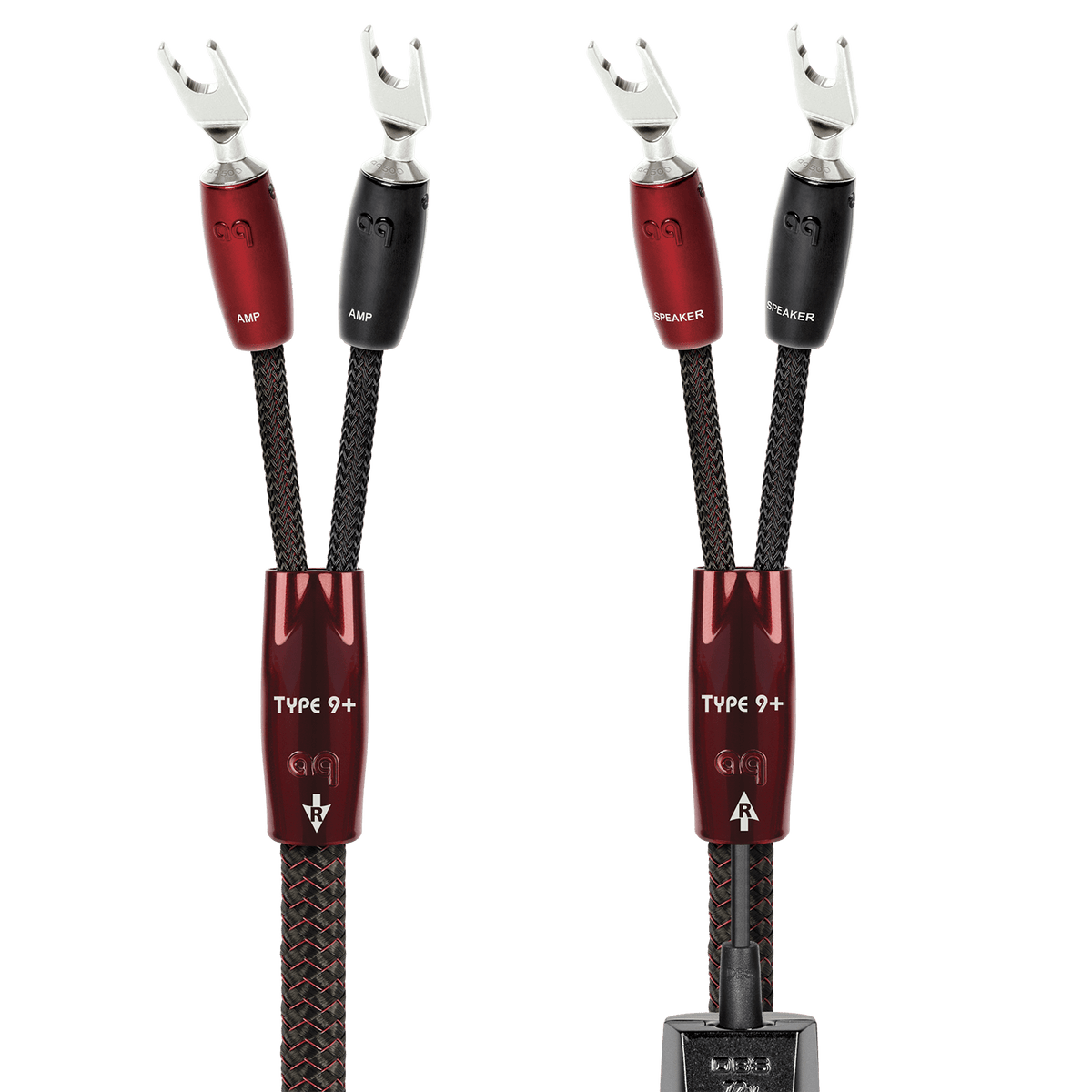 AudioQuest Type 9+DBS Full - Range - TYPE9+02PR - FR - BG 2 m = 6 ft 6 in Pair 2 x Bananas > 2 x Bananas - Gold