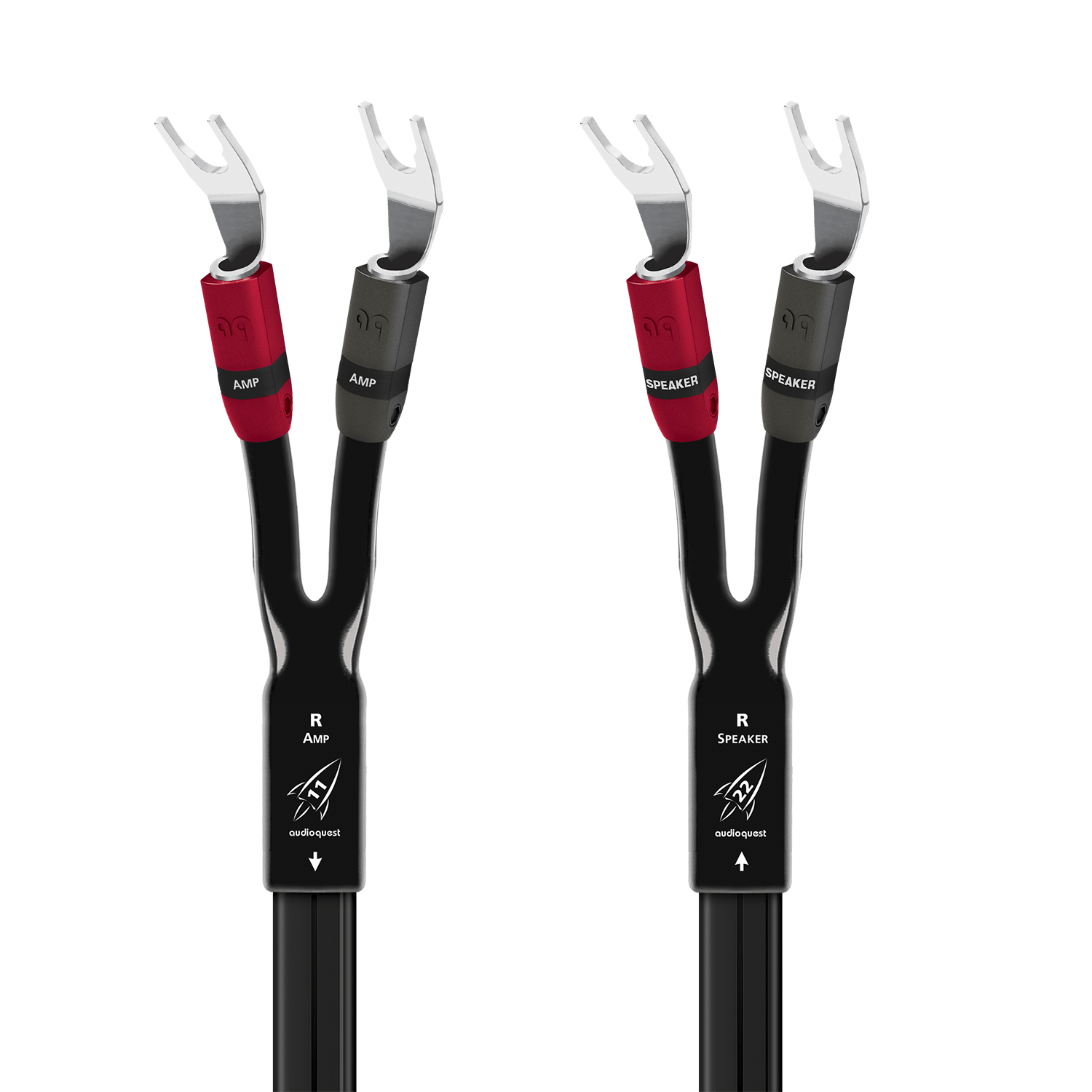 ケーブル・シールド audio quest Roket 11 AudioQuest 8' Rocket 11 Full-Range Speaker Cable w/ SureGrip