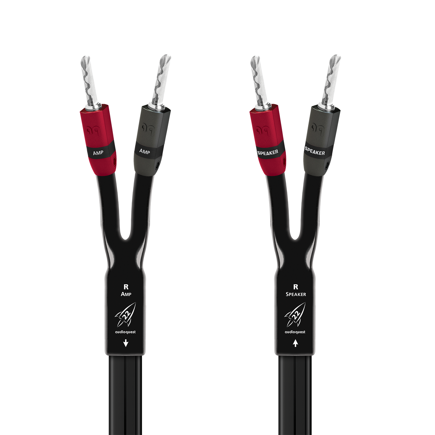 AudioQuest ROCKET22 SBW バナナ 3m AudioQuest 8' Rocket 22 Full-Range Speaker Cable w/ SureGrip