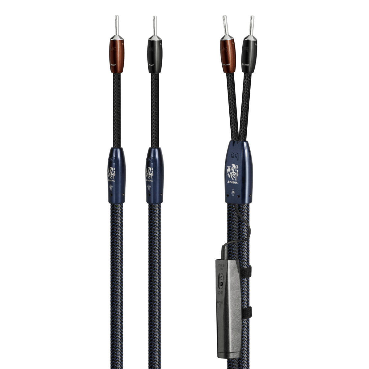 AudioQuest Athena - ATHENA6BS 6 ft = 1.83 m Pair 2 x Male Banana > 2 x Male Banana - Silver