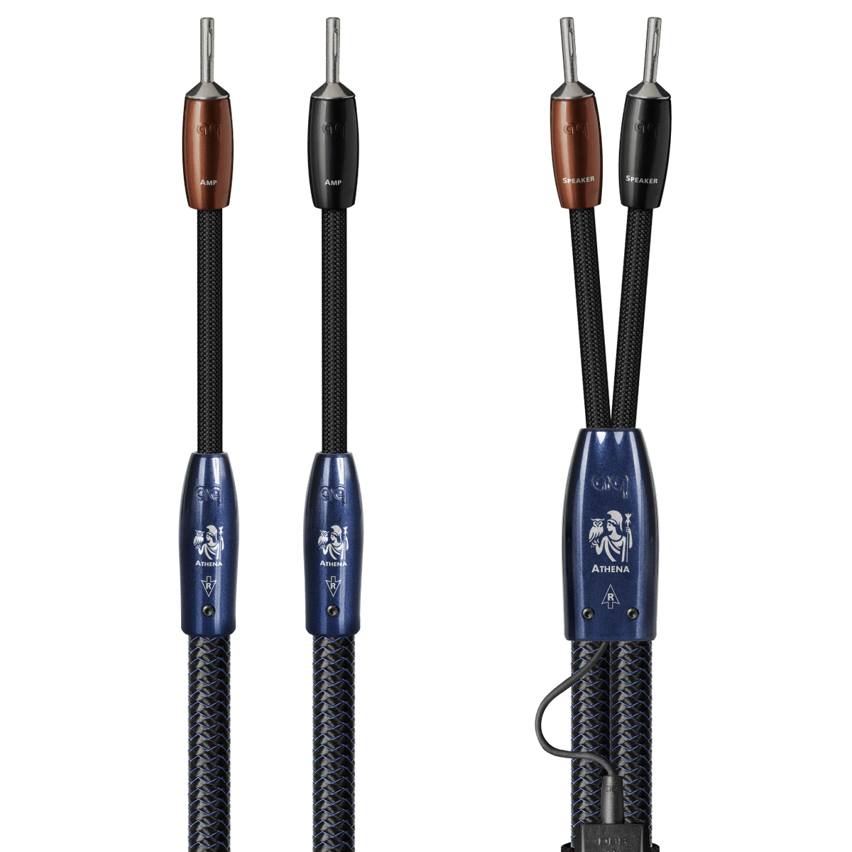 AudioQuest Athena - ATHENA6BS 6 ft = 1.83 m Pair 2 x Male Banana > 2 x Male Banana - Silver
