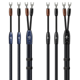 AudioQuest Athena + BigFoot BiWire Combo - ATHBFCOMBO04BS 4 m = 13.25 ft Pair 2 x Male Banana > 4 x Male Banana - Silver