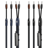 AudioQuest Athena + BigFoot BiWire Combo - ATHBFCOMBO04BS 4 m = 13.25 ft Pair 2 x Male Banana > 4 x Male Banana - Silver