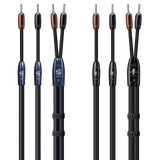 AudioQuest Athena + BigFoot BiWire Combo - ATHBFCOMBO04BS 4 m = 13.25 ft Pair 2 x Male Banana > 4 x Male Banana - Silver