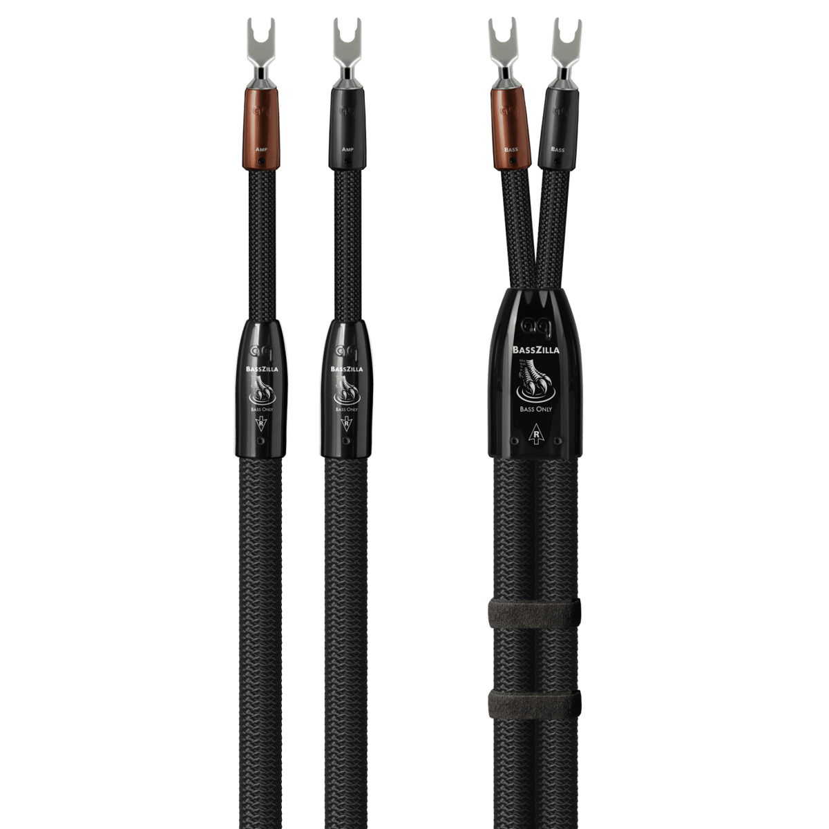 AudioQuest BassZilla - BZILLA6SS 6 ft = 1.83 m Pair 2 x Male U-Spade > 2 x Male U-Spade - Silver