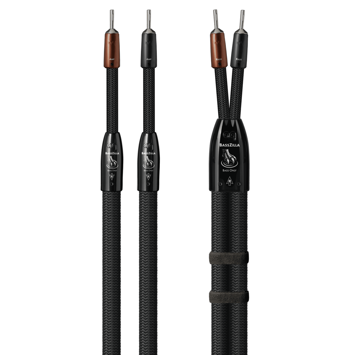 AudioQuest BassZilla - BZILLA6SS 6 ft = 1.83 m Pair 2 x Male U-Spade > 2 x Male U-Spade - Silver