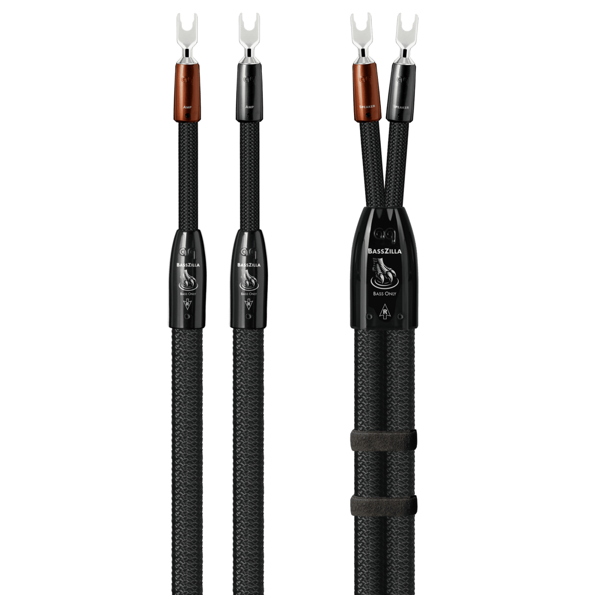 AudioQuest BassZilla - BZILLA6SS 6 ft = 1.83 m Pair 2 x Male U-Spade > 2 x Male U-Spade - Silver