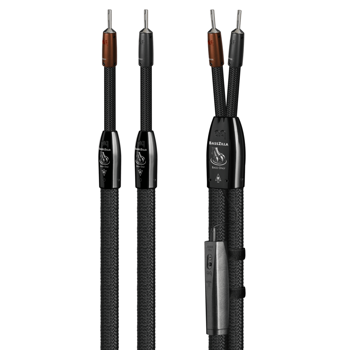 AudioQuest BassZilla - BZILLA6SS 6 ft = 1.83 m Pair 2 x Male U-Spade > 2 x Male U-Spade - Silver