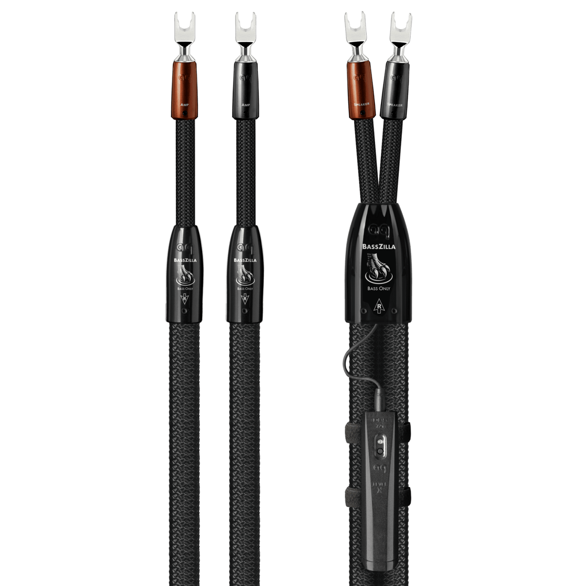 AudioQuest BassZilla - BZILLA6SS 6 ft = 1.83 m Pair 2 x Male U-Spade > 2 x Male U-Spade - Silver