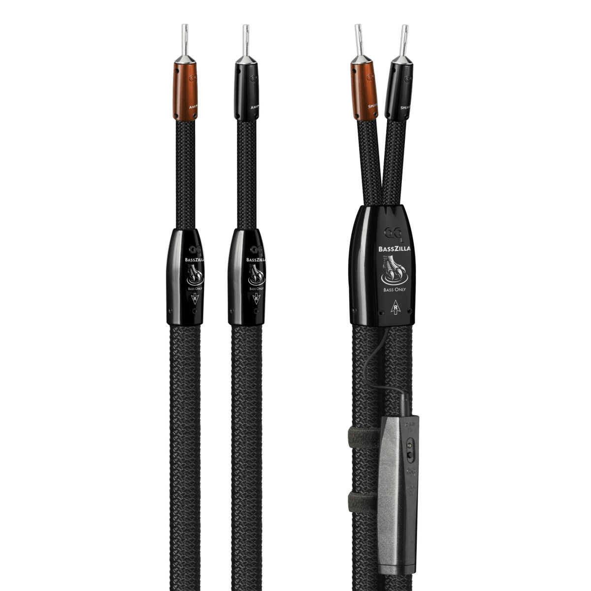 AudioQuest BassZilla - BZILLA6SS 6 ft = 1.83 m Pair 2 x Male U-Spade > 2 x Male U-Spade - Silver