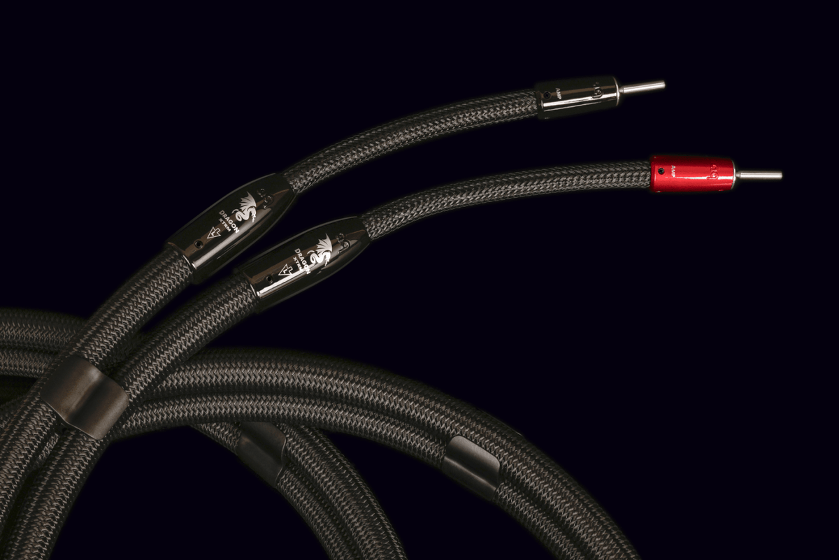 AudioQuest Dragon XTRM Full-Range - DRAGONXTRM10SSM 10 ft = 35 m Single 2 x Male Multi-Spade > 2 x Male Multi-Spade - Silver