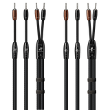 AudioQuest Lone Ranger + BigFoot BiWire Combo - LRBFCOMBO01.5S 1.5 m = 5.25 ft Pair 2 x Male Multi-Spade > 4 x Male Multi-Spade - Silver