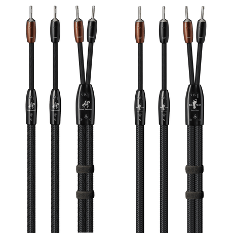 AudioQuest Lone Ranger + BigFoot BiWire Combo - LRBFCOMBO01.5S 1.5 m = 5.25 ft Pair 2 x Male Multi-Spade > 4 x Male Multi-Spade - Silver