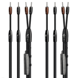 AudioQuest Lone Ranger + BigFoot BiWire Combo - LRBFCOMBO01.5S 1.5 m = 5.25 ft Pair 2 x Male Multi-Spade > 4 x Male Multi-Spade - Silver