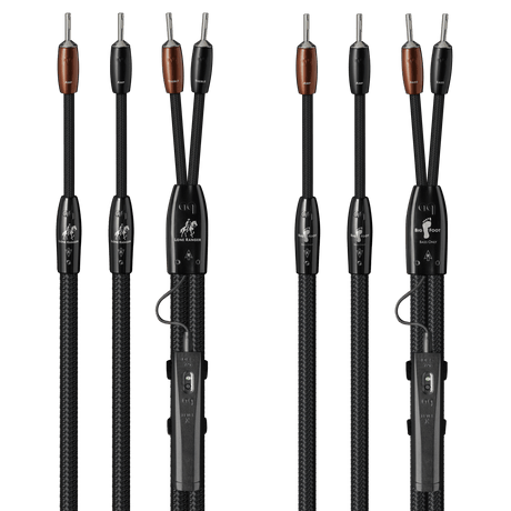 AudioQuest Lone Ranger + BigFoot BiWire Combo - LRBFCOMBO01.5S 1.5 m = 5.25 ft Pair 2 x Male Multi-Spade > 4 x Male Multi-Spade - Silver