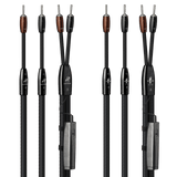 AudioQuest Lone Ranger + BigFoot BiWire Combo - LRBFCOMBO01.5S 1.5 m = 5.25 ft Pair 2 x Male Multi-Spade > 4 x Male Multi-Spade - Silver