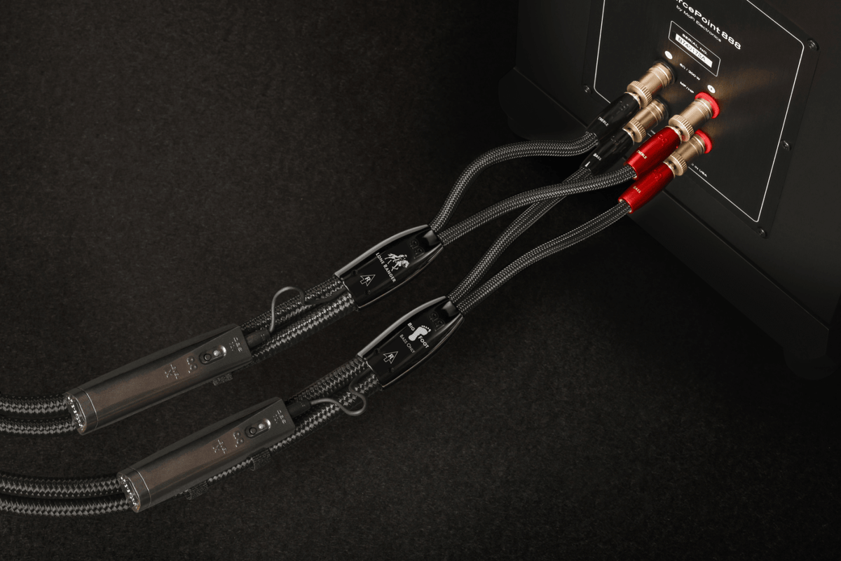 AudioQuest Lone Ranger + BigFoot BiWire Combo - LRBFCOMBO01.5S 1.5 m = 5.25 ft Pair 2 x Male Multi-Spade > 4 x Male Multi-Spade - Silver