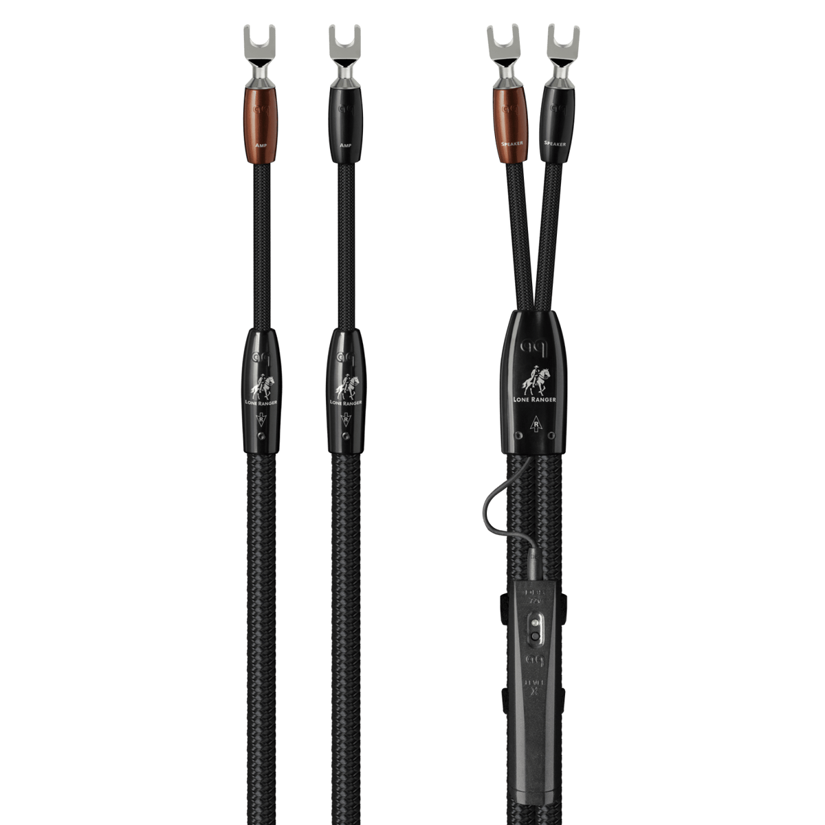 AudioQuest Lone Ranger Full-Range - LRANGER6SM 6 ft = 1.83 m Pair 2 x Male Multi-Spade > 2 x Male Multi-Spade - Silver