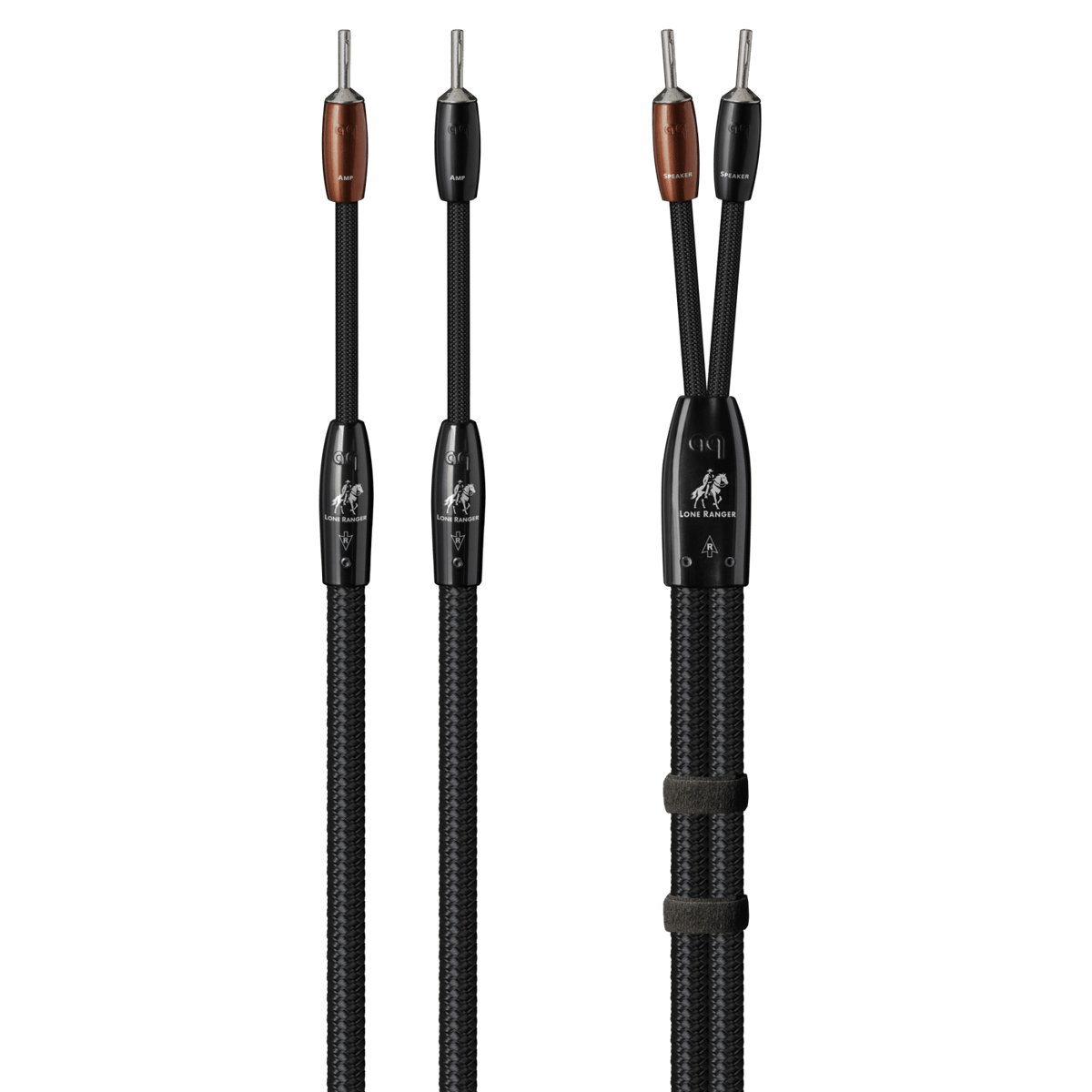 AudioQuest Lone Ranger Full-Range - LRANGER6SM 6 ft = 1.83 m Pair 2 x Male Multi-Spade > 2 x Male Multi-Spade - Silver