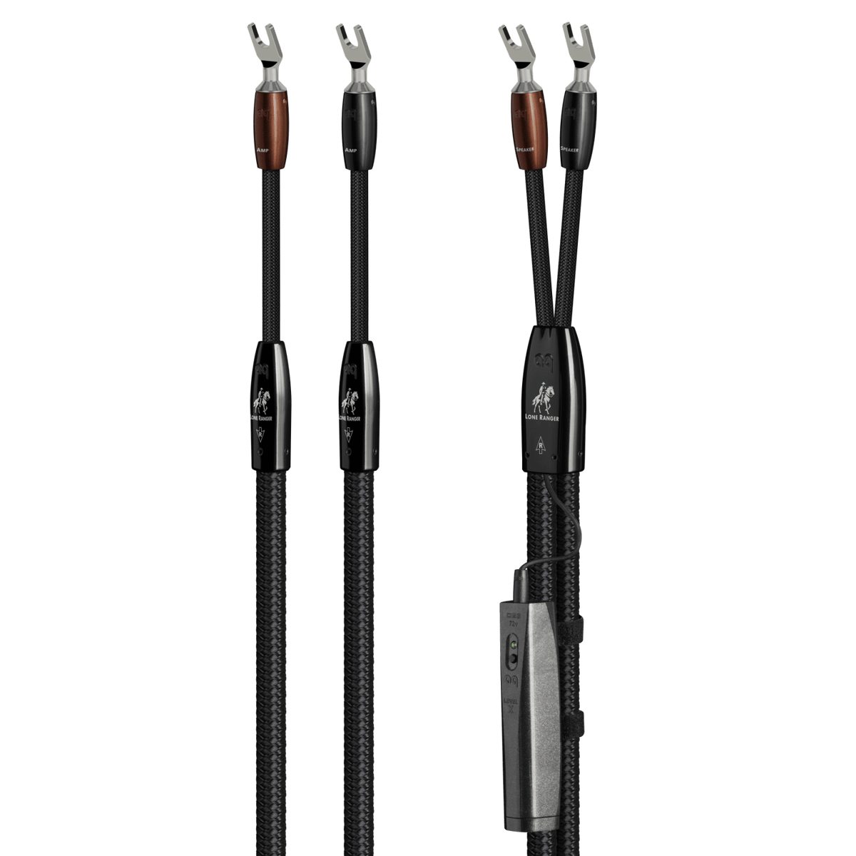 AudioQuest Lone Ranger Full-Range - LRANGER6SM 6 ft = 1.83 m Pair 2 x Male Multi-Spade > 2 x Male Multi-Spade - Silver