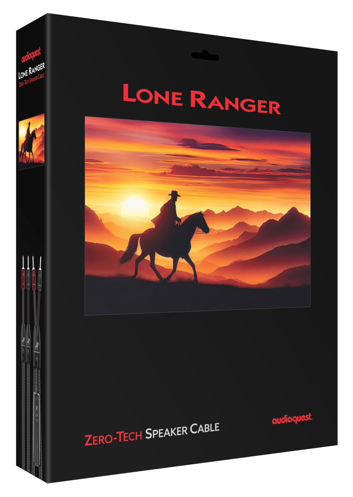 AudioQuest Lone Ranger Full-Range - LRANGER6SM 6 ft = 1.83 m Pair 2 x Male Multi-Spade > 2 x Male Multi-Spade - Silver