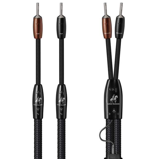 AudioQuest Lone Ranger Full-Range - LRANGER6SM 6 ft = 1.83 m Pair 2 x Male Multi-Spade > 2 x Male Multi-Spade - Silver