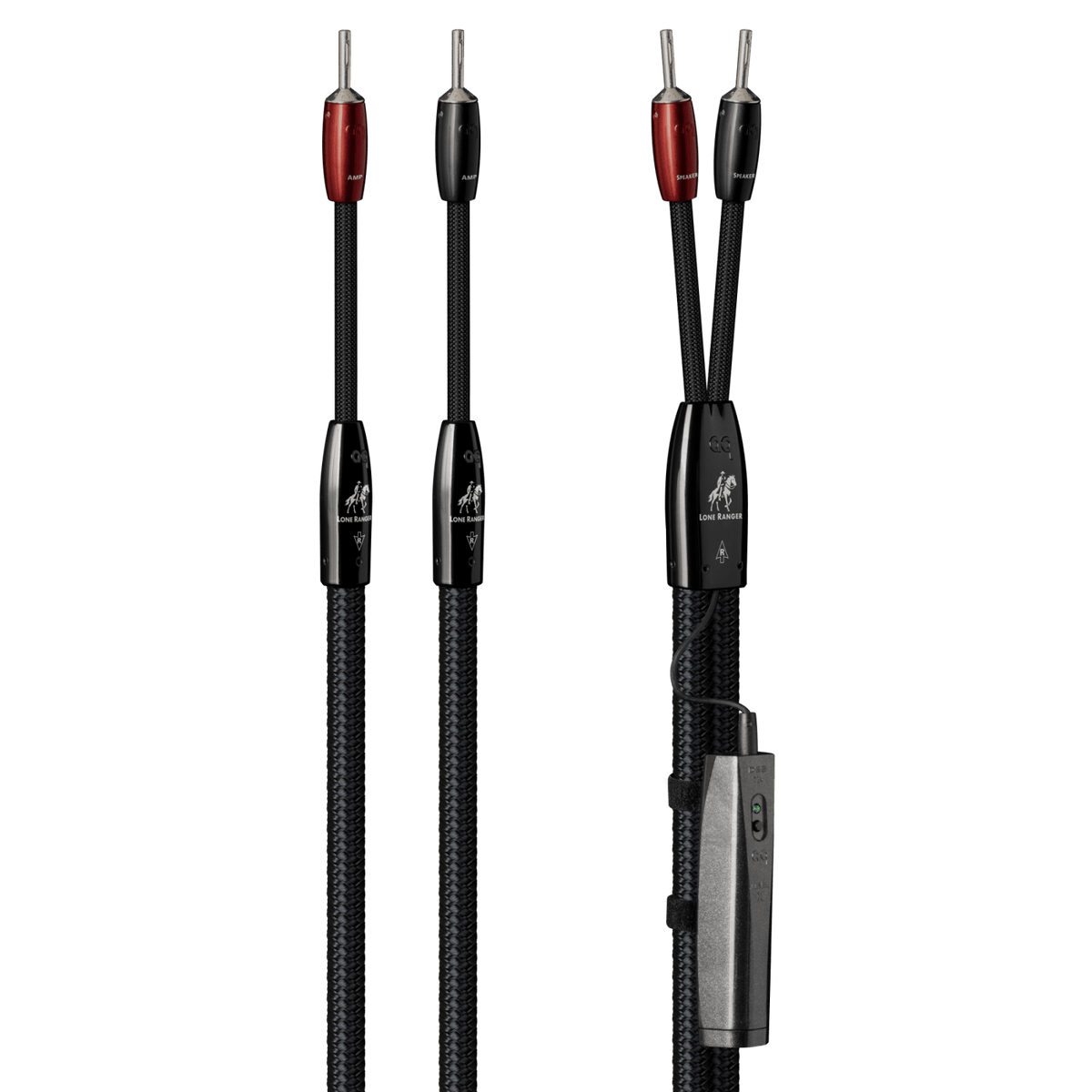 AudioQuest Lone Ranger Full-Range - LRANGER6SM 6 ft = 1.83 m Pair 2 x Male Multi-Spade > 2 x Male Multi-Spade - Silver