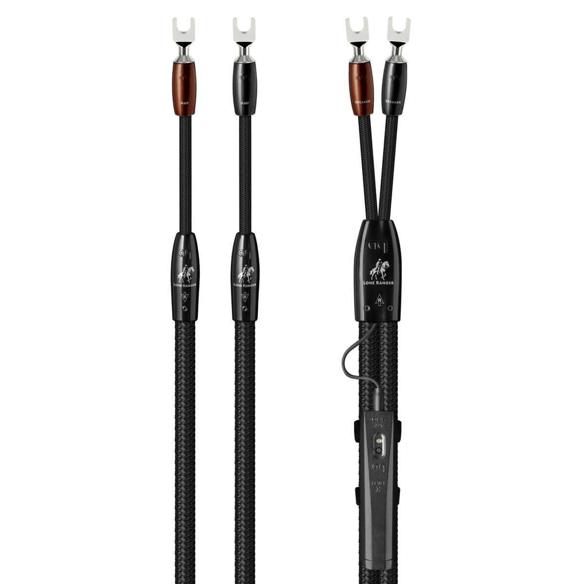AudioQuest Lone Ranger - LRANGER01.5SM 1.5 m = 5.25 ft Pair 2 x Male Multi-Spade > 2 x Male Multi-Spade - Silver