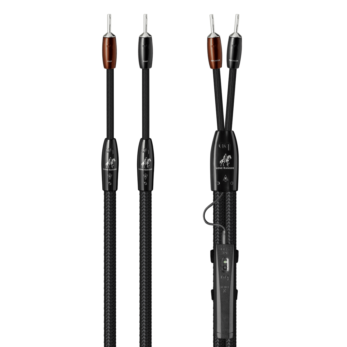 AudioQuest Lone Ranger - LRANGER01.5SM 1.5 m = 5.25 ft Pair 2 x Male Multi-Spade > 2 x Male Multi-Spade - Silver