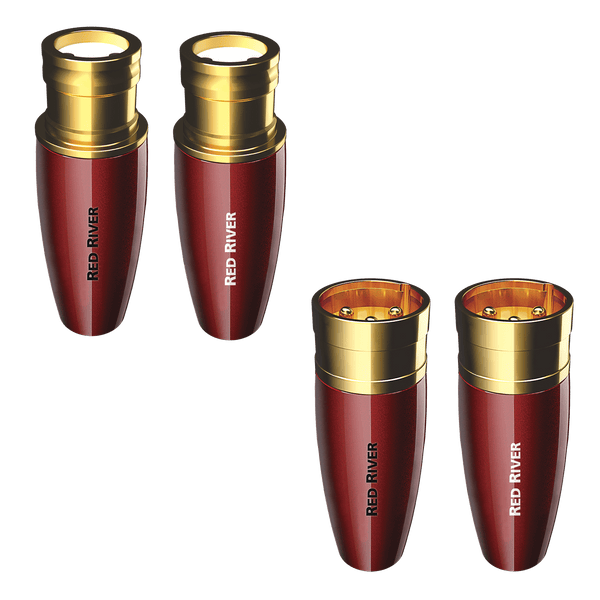 AudioQuest Red River XLR 现场终端连接器- 一套4个