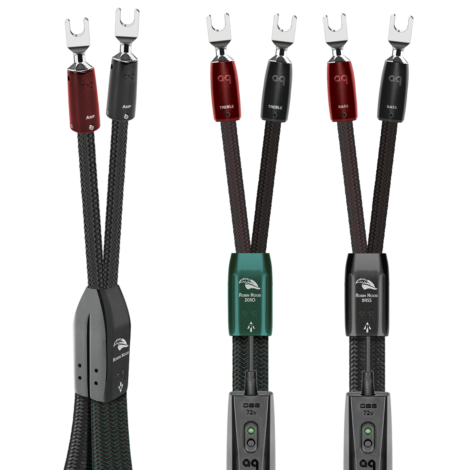 AudioQuest Robin Hood ZERO - RHOODZERO8SU 8 ft = 2.4 m Pair 2 x U - Spades > 2 x U - Spades