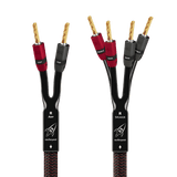 AudioQuest Rocket 33 Single BiWire - ROCK338SBS 8 ft = 2.4 m Pair 2 x Male Banana > 4 x Male Banana - Silver