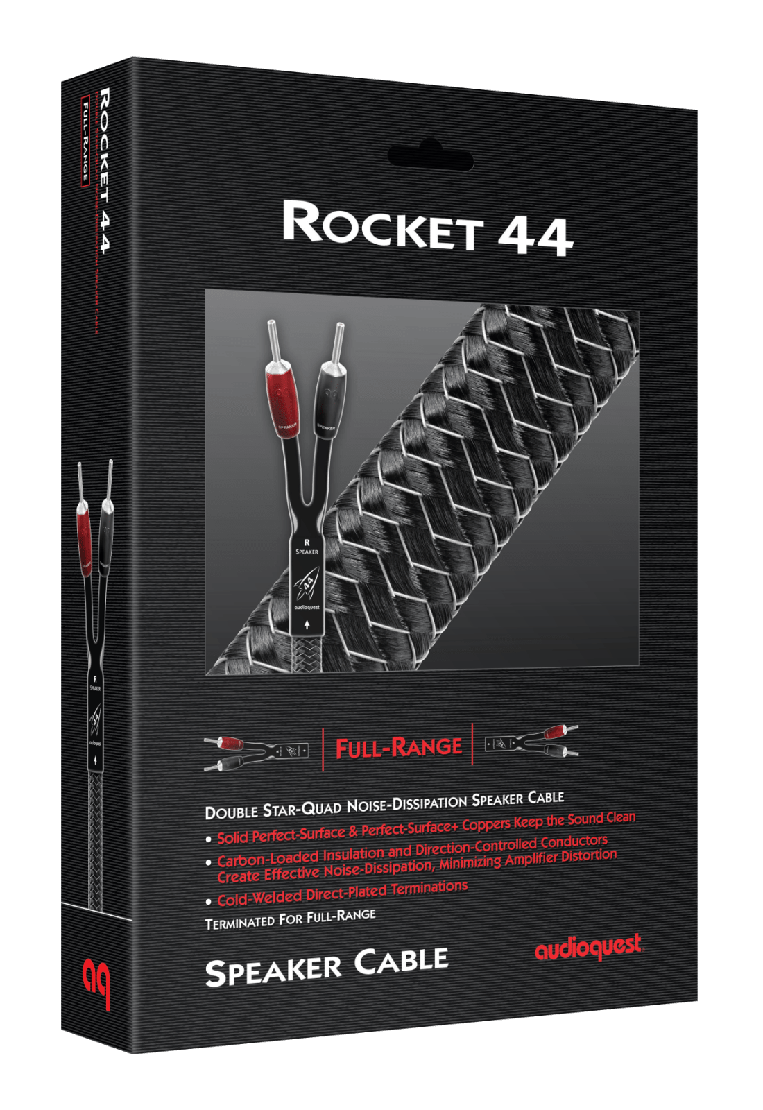 AudioQuest Rocket 44 Single BiAmp - ROCK4415BABS 15 ft = 4.6 m Pair 4 x Male Banana > 4 x Male Banana - Silver