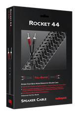AudioQuest Rocket 44 Single BiAmp - ROCK4415BABS 15 ft = 4.6 m Pair 4 x Male Banana > 4 x Male Banana - Silver