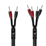 AudioQuest Rocket 88 Single BiWire - ROCK882.0PR - SBW - BS 2 m = 6 ft 6 in Pair - Braid Jacket 2 x Bananas > 4 x Bananas - Silver