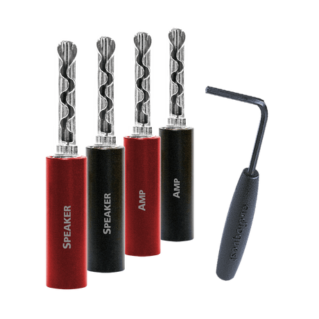 AudioQuest SureGrip® 100 Banana - SGBAN10012S Set of 12 Silver