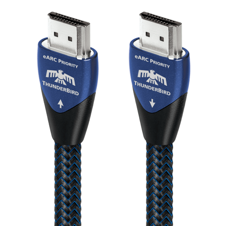 AudioQuest ThunderBird eARC Priority - HDM48TBIRDEP200 2 m = 6.75 ft Black with Blue Stripes Nylon
