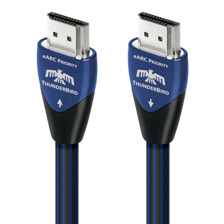 AudioQuest ThunderBird eARC Priority - HDM48TBIRDEP200 2 m = 6.75 ft Black with Blue Stripes Nylon