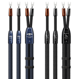 AudioQuest ThunderBird XTRM + BassZilla BiWire Combo - TBXBZCOMBO02S 2.5 m = 8.5 ft Pair 2 x Male U-Spade > 4 x Male U-Spade - Silver