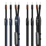 AudioQuest ThunderBird XTRM + BassZilla BiWire Combo - TBXBZCOMBO02S 2.5 m = 8.5 ft Pair 2 x Male U-Spade > 4 x Male U-Spade - Silver