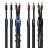 AudioQuest ThunderBird XTRM + BassZilla BiWire Combo - TBXBZCOMBO02S 2.5 m = 8.5 ft Pair 2 x Male U-Spade > 4 x Male U-Spade - Silver
