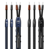 AudioQuest ThunderBird XTRM + BassZilla BiWire Combo - TBXBZCOMBO02S 2.5 m = 8.5 ft Pair 2 x Male U-Spade > 4 x Male U-Spade - Silver