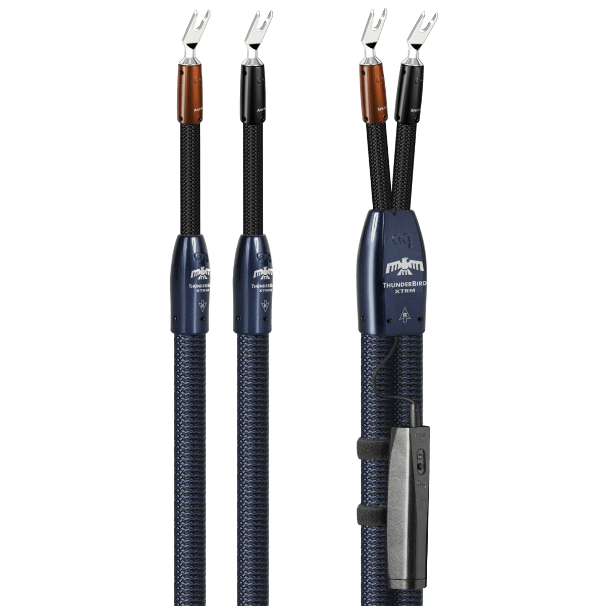 AudioQuest ThunderBird XTRM Full-Range - TBIRDXTRM10BS 10 ft = 35 m Pair 2 x Male Banana > 2 x Male Banana - Silver